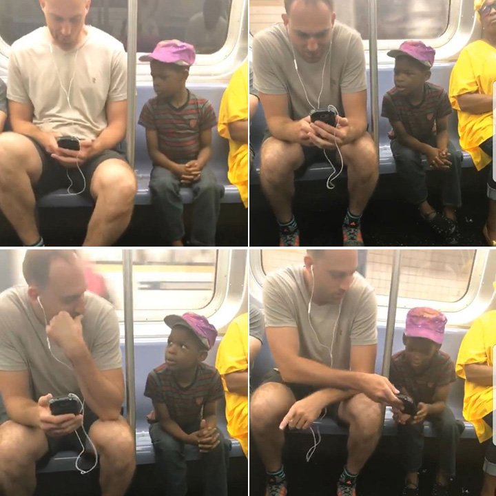 iaqsm guy gives kid his phone on train 1 1