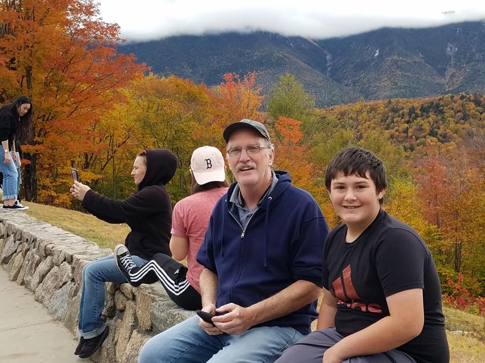 Jacob and I on the Kancamagus Highway