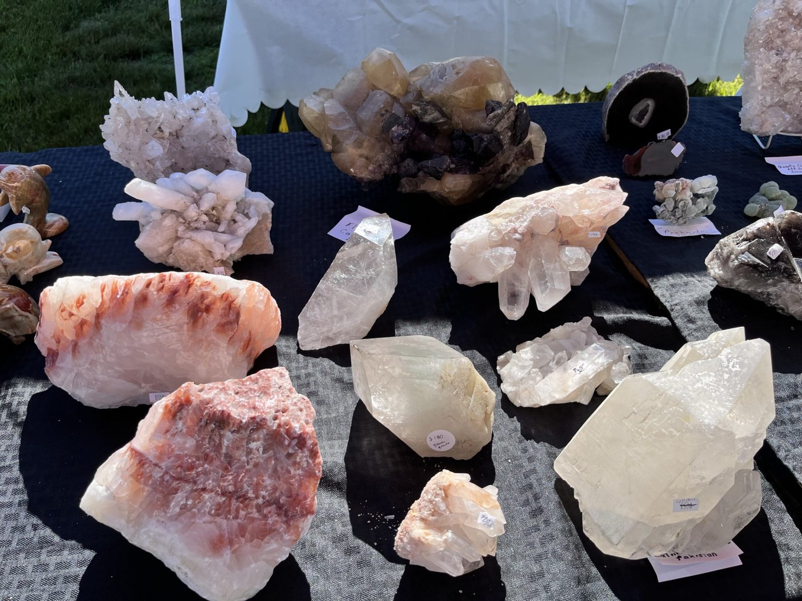 Gilsum Rock Swap and Mineral Show Quartz clusters