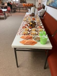 Tables of food