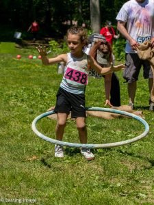 Young hula hoop user