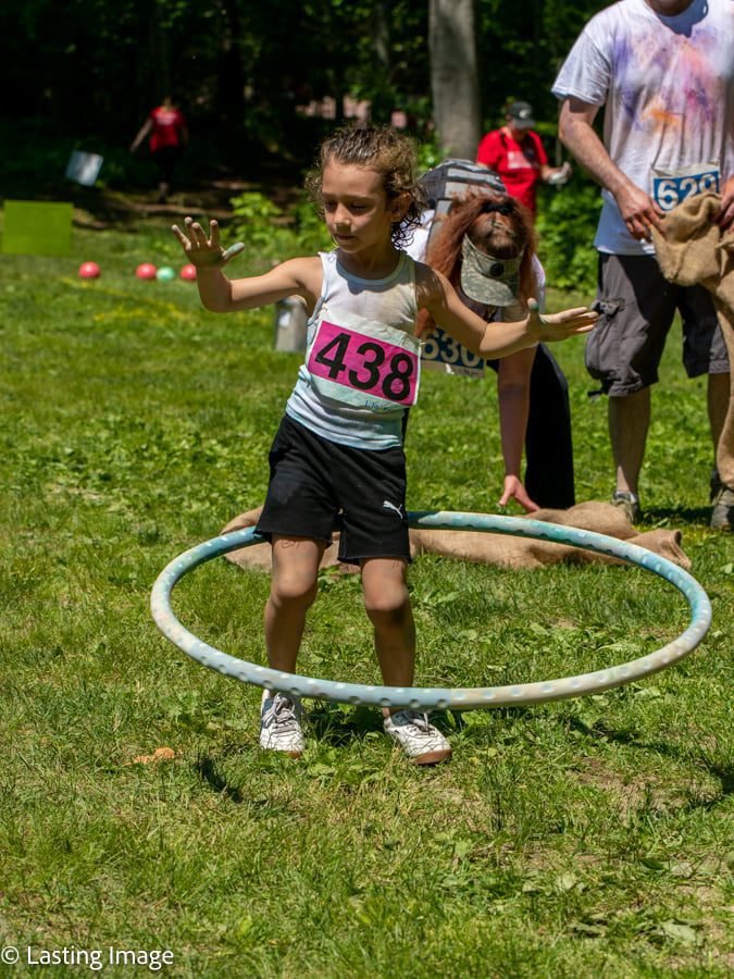 Young hula hoop user