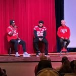 Kansas City Chief players, Shawn Barber, Trent McDuffie, and Mitch Holthus