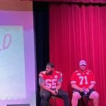 Kansas City Chiefs players Trey Smith and Mitchell Schwartz.