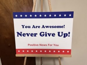 Never give up signs