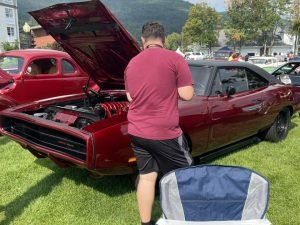 Jacob admiring the engine at Adirondack Nationals