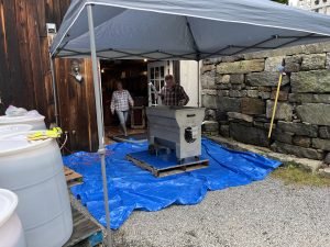Italian grape crusher