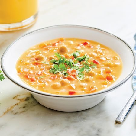 Orange Juice and Coconut Chickpea Soup