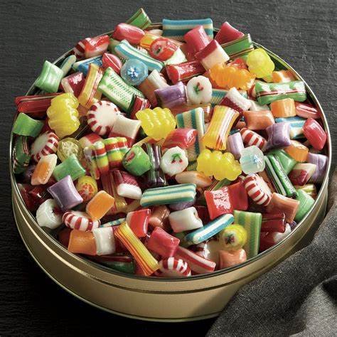 Hard candy in a bowl
