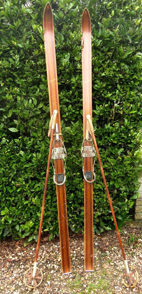 Antique skis