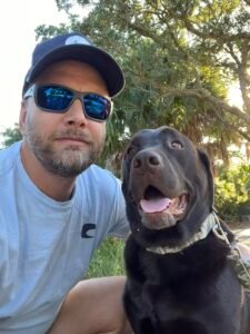Jason George and man's best friend