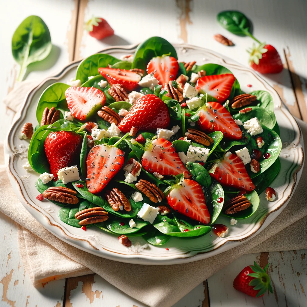 Spring Strawberry Spinach Salad