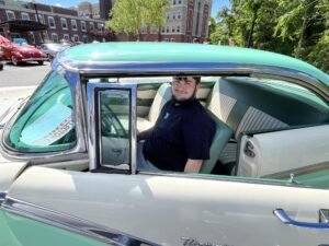 Jacob in Bob King's 1956 Ford Victoria