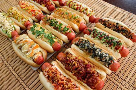 Hot Dogs on a tray!