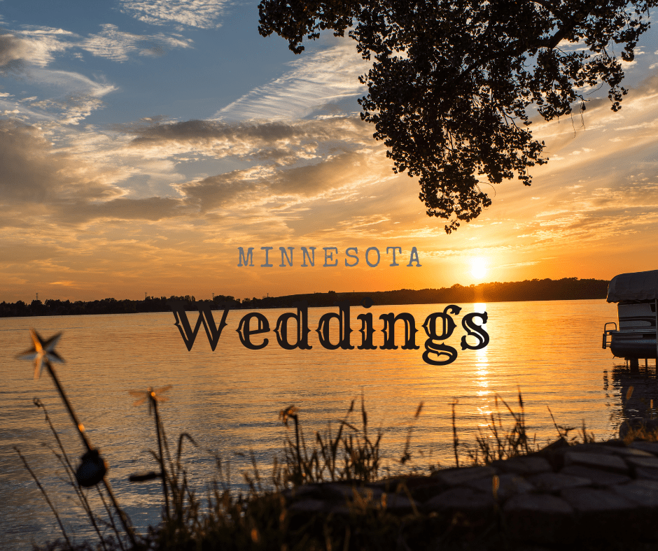 Sunset over the waters-Minnesota Weddings