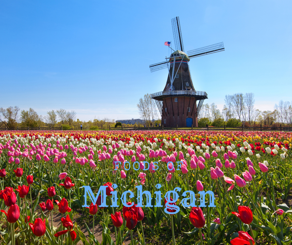 Foods Of Michigan-Windmill and Tulips