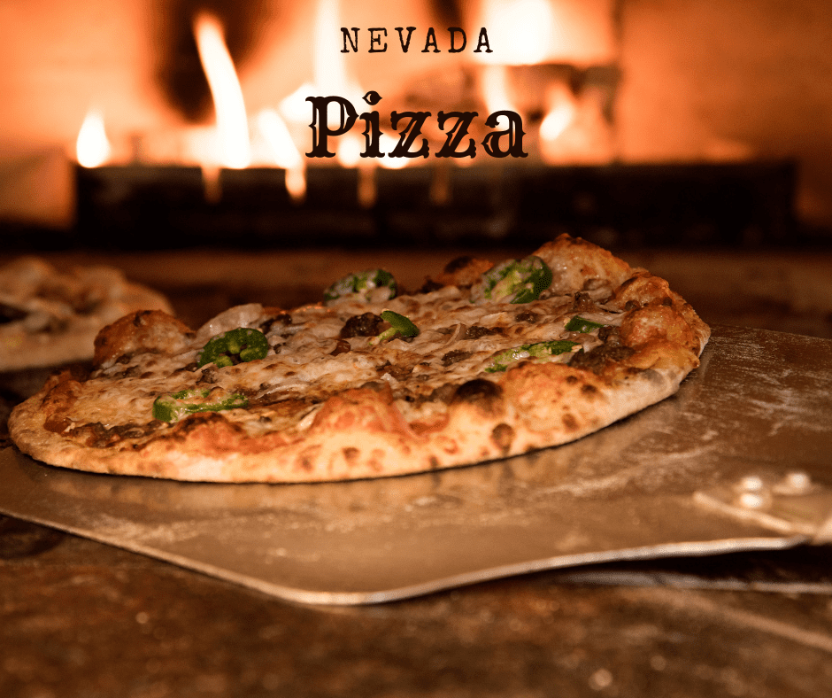 Nevada Pizza-Pizza in the oven