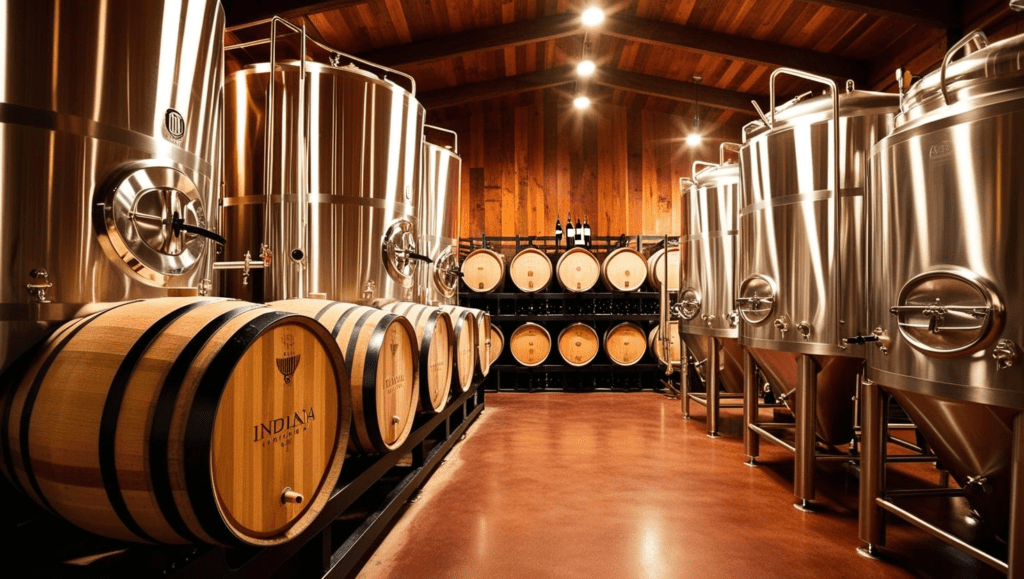 Indiana Wines and Winery-Barrels and Vats
