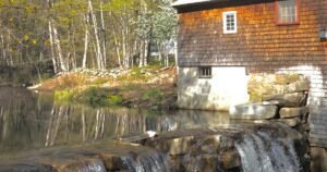 Water over the dam