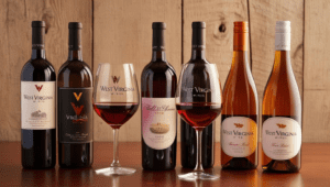 West Virginia wines-bottles and glasses