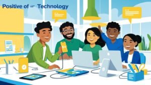 Positive News In The Tech World- People around the table with laptops