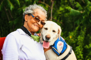 For older adults owning a dog can boost cognitive health by providing mental stimulation routine and preventing feelings of decline  