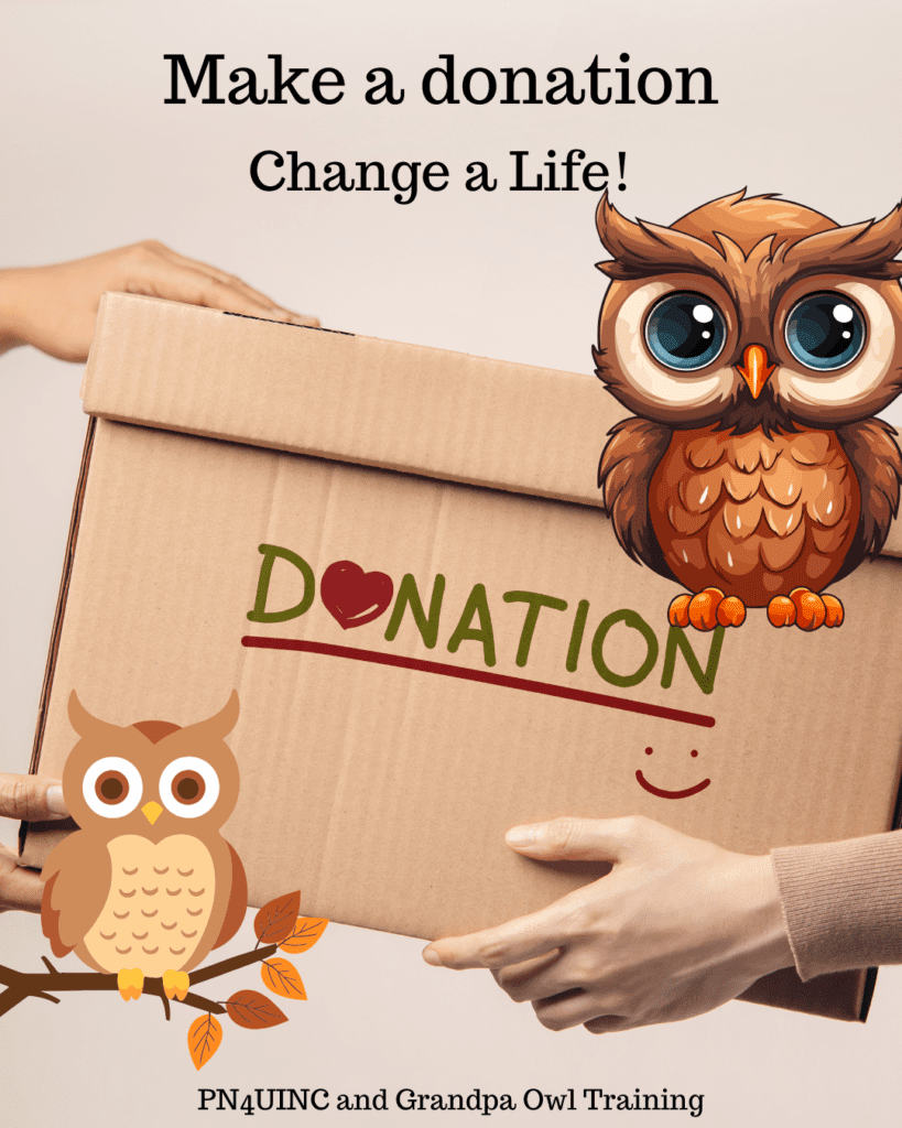 Grandpa Owl-Make a donation-Change a generation