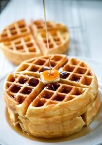 Waffles Butter and Syrup