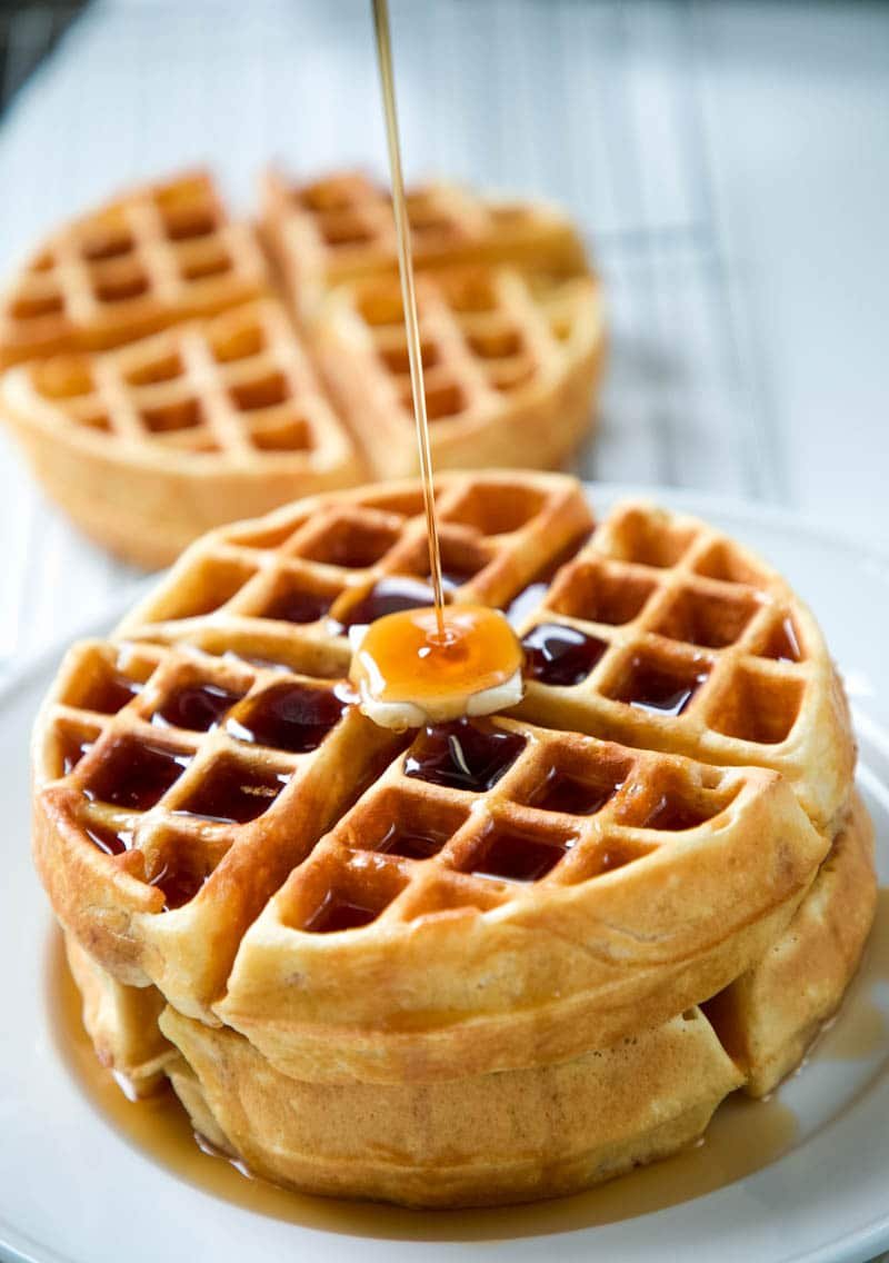 Waffles Butter and Syrup