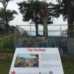 Remnants of the past – one of the signs marking a spot where adventure once thrived at the old amusement park.