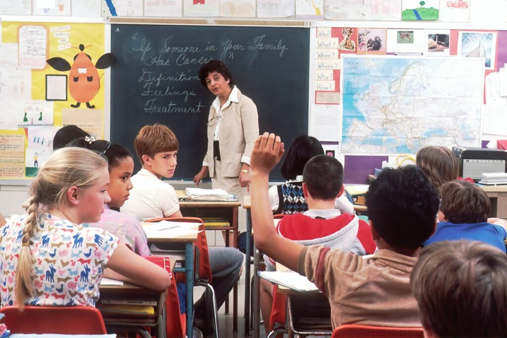 Teacher with class